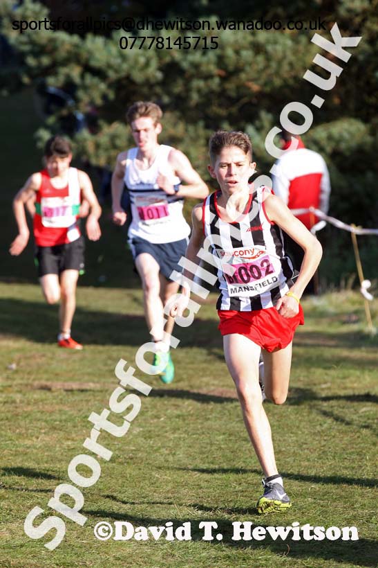 Boys under-15s, 2016 National Cross Country Relays, Berry Hill Park, Mansfield. Photo: David T. Hewitson/Sports for All Pics